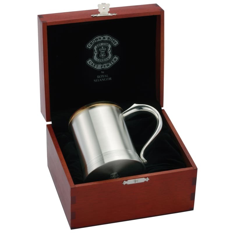 1 Pint Brass Rim Boxed Royal Selangor Tankard - Drinkware
