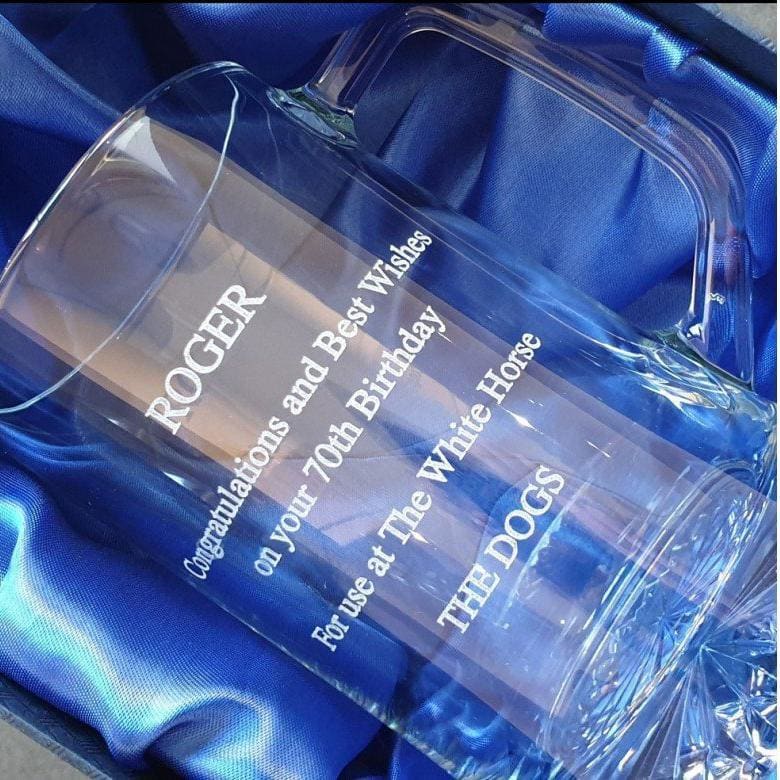 1 Pint Maxim Glass Tankard with Engraving