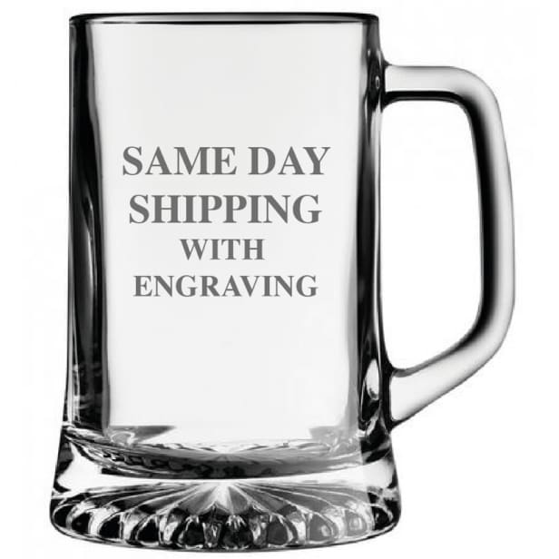 Half Pint Maxim Glass Tankard with Engraving