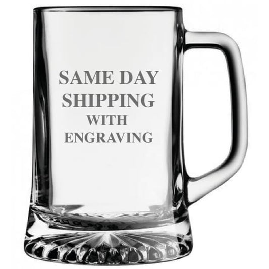 Half Pint Maxim Glass Tankard with Engraving