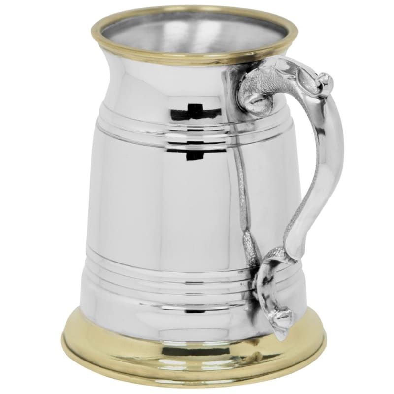 1 Pint Old London Brass Trimmed Tankard