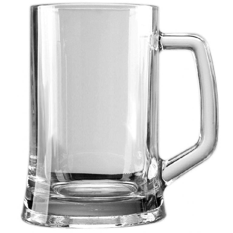 1+ Pint Straight Sided Glass Tankard