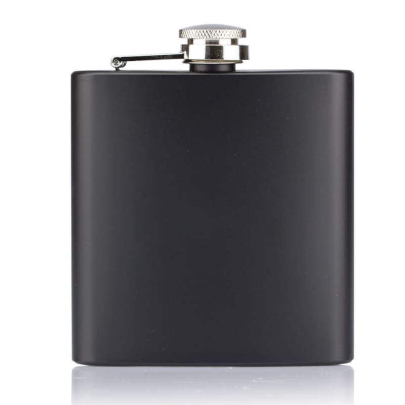 5oz Matt Black Stainless Steel Hip Flask Gift Set
