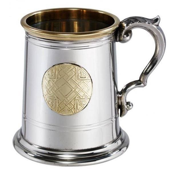 1/2 Pint Pewter Celtic Gold Tankard