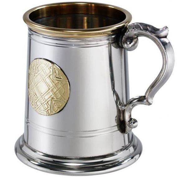 1/2 Pint Pewter Celtic Gold Tankard