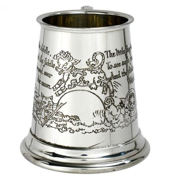 1/4 Pint Cow Over The Moon Pewter Mug