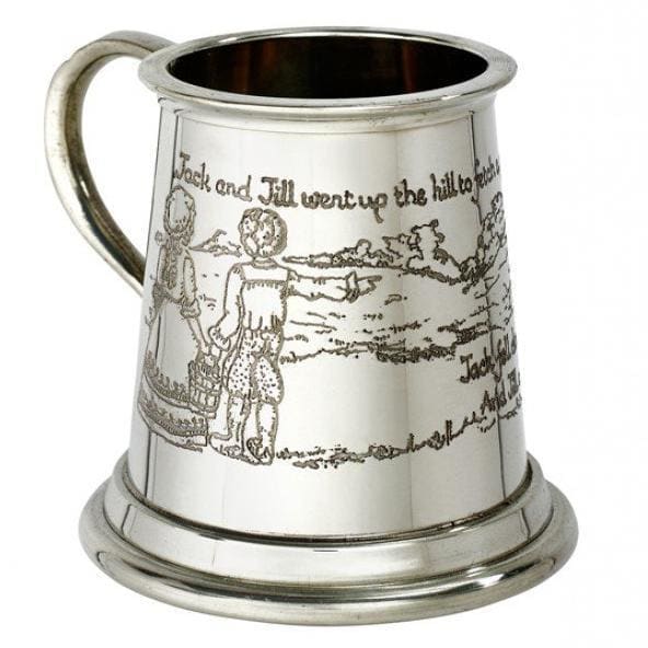 1/4 Pint Jack And Jill Pewter Mug - Drinkware