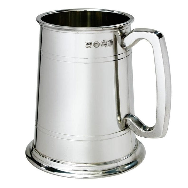1 Pint Double Lines Pewter Tankard