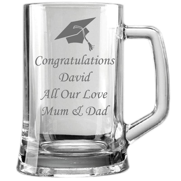 Personalised Graduation 1 Pint Glass Tankard