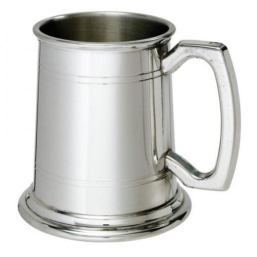 1/2 Pint Double Lines Pewter Tankard